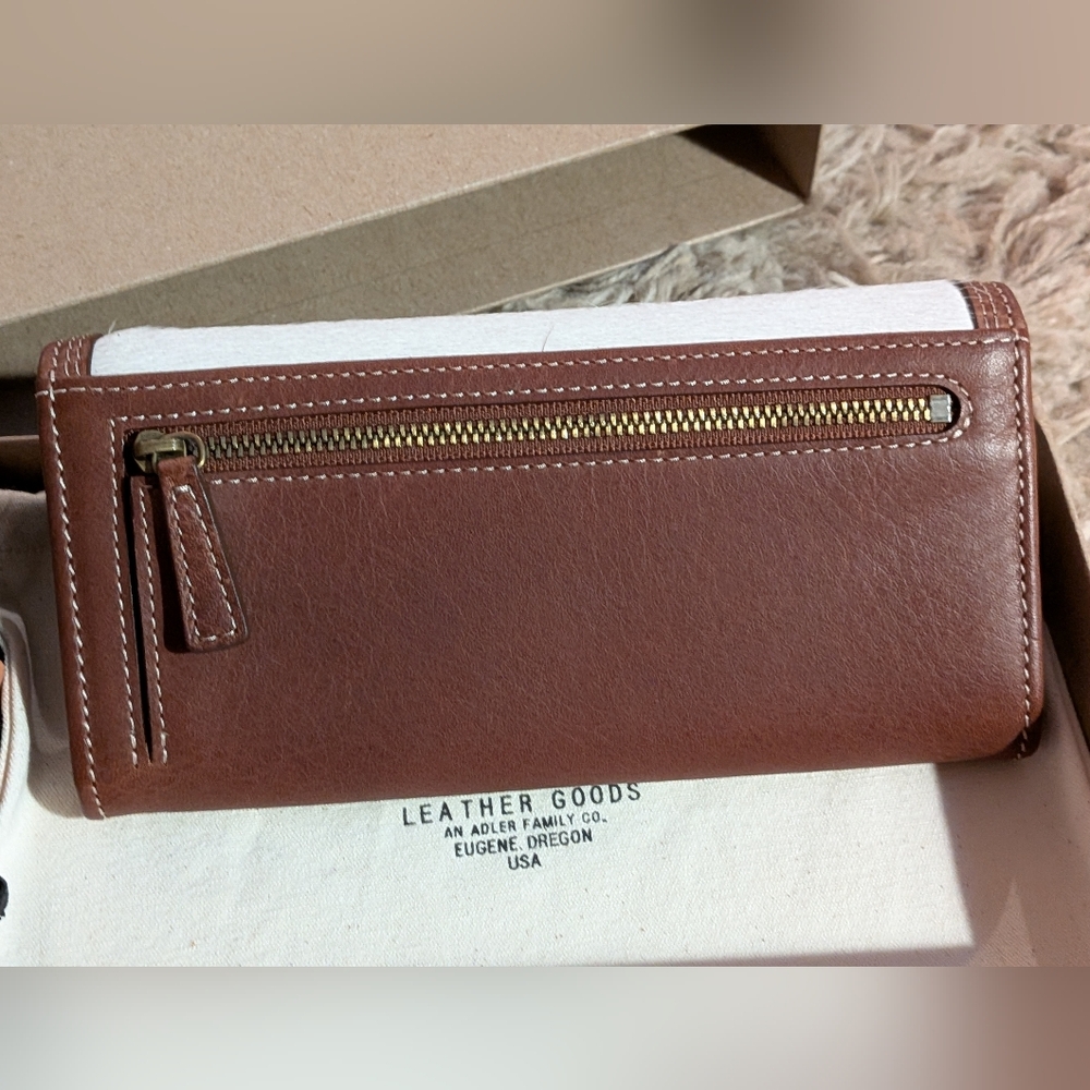 Will Leather Goods Continental Hair On Hide Leather Wallet - Picture 5 of 6